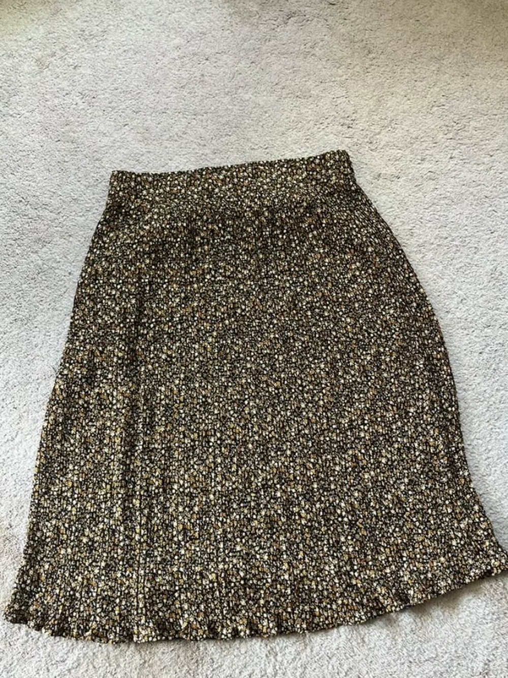 Pleione Floral Pleated Midi Skirt (L)